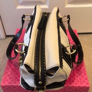 Hampton’s canvas and leather medium satchel